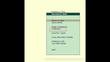 Godown in tally ll godown creation in tally erp9