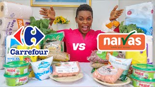 WHICH ONE IS CHEAPER?! Carrefour Vs Naivas GROCERY HAUL!