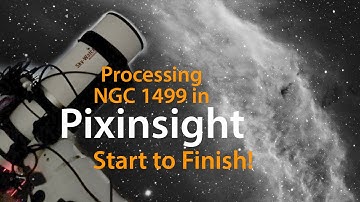 Pixinsight image processing NGC 1499 Ha - Full workflow! (Astrophotography)