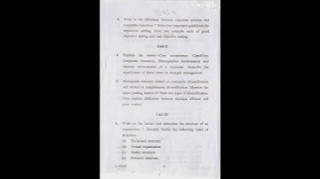 Business policy & strategic management [old & previous year question paper] /MBA II 2017/kuk#shorts