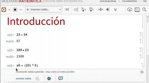 Wolfram Mathematica. Introducción Parte 1. Operaciones, Variables y Listas