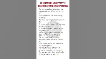 💬 How to Use "FOR" to Express Opinion & Preference in English | Speak Naturally! 🗣️