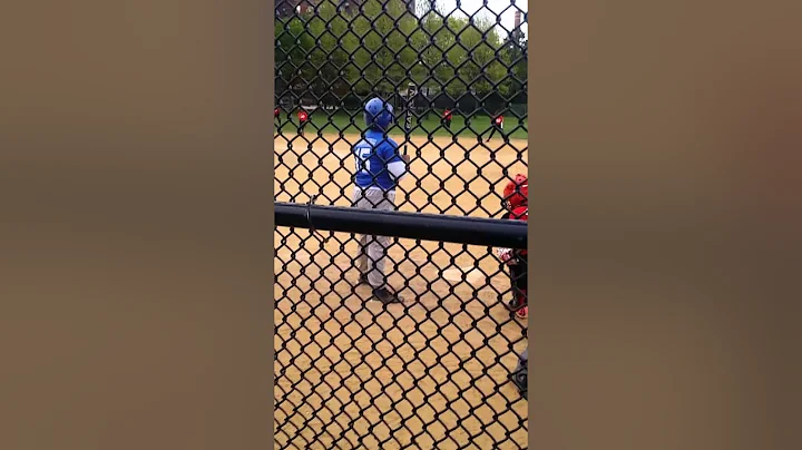 My baby second baseball game