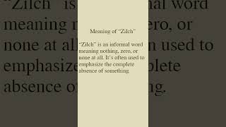 Meaning of “Zilch”