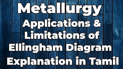 Metal-16/Applications & Limitations of Ellingham Diagram/Metallurgy/Explanation in Tamil/