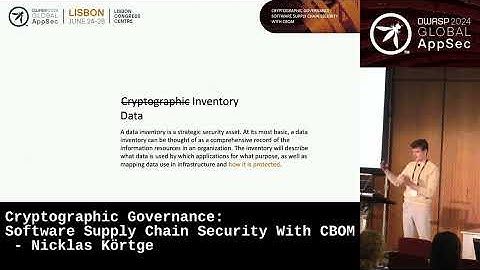 Cryptographic Governance: Software Supply Chain Security With CBOM - Nicklas Körtge