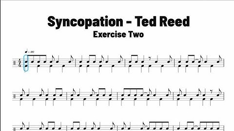 Syncopation by Ted Reed • Exercise Two • Page 39 • ♩ = 90 BPM