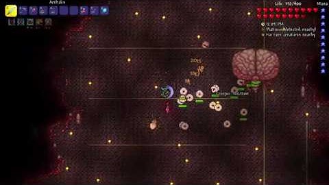 Terraria – Brain of Cthulhu Bossfight (Expert Mode)