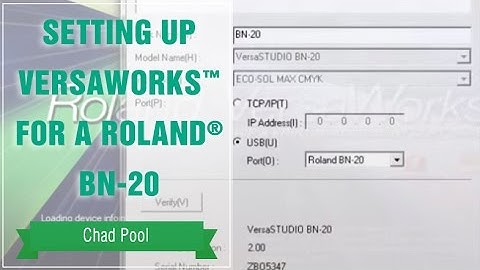 Setting up VersaWorks™ for a Roland® BN-20