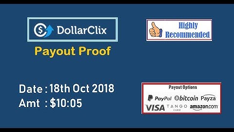 DollarClix - Payout Proof Video : 18th Oct 2018