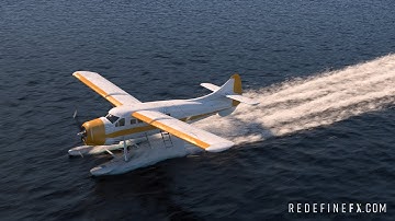 Seaplane Landing Water Simulation by #RedefineFX