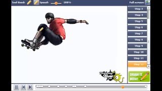 How to Draw Tony Hawk You can see the original tutorial of How to draw Tony Hawk at: http://www.drawingnow.com/tutorials/view/how-to-draw-tony-hawk/