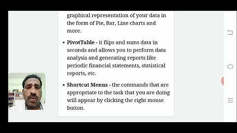 IIBCOM CA  THIRD SEM Office Automation Toools Unit-1  features of MsExcel