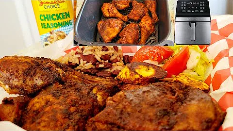 Jamaican Choice Chicken Seasoning Air Fryer Baked Chicken Gourmia 8qt Stainless Steel AirFryer