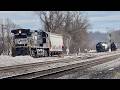 Trains Over & Under In West Virginia.  How Much Coal Can 1 Locomotive Move?  RR Switching. Kenova WV thumbnail