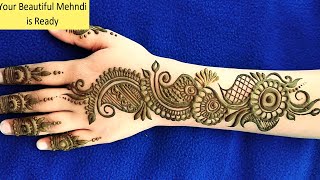 Amazing Arabic mehndi design || Beautiful  easy henna designs || तीज त्यौहार की मेहँदी