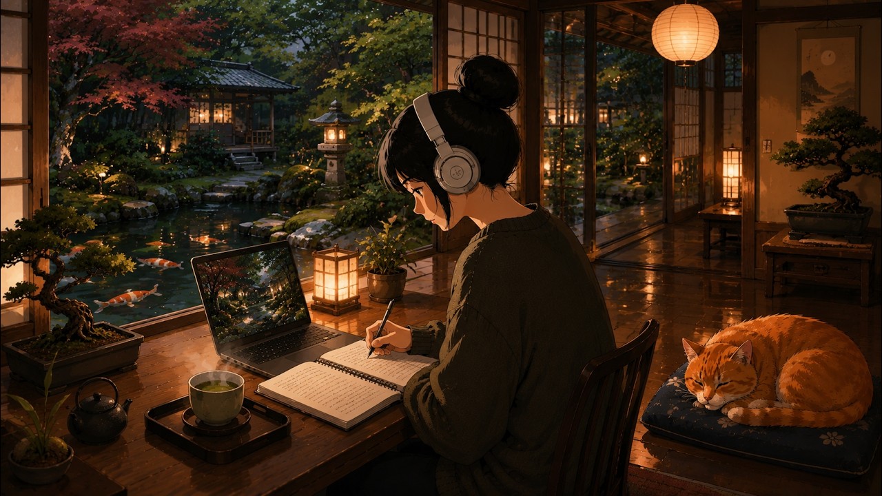 Japanese Tea House LoFi Study Ambience