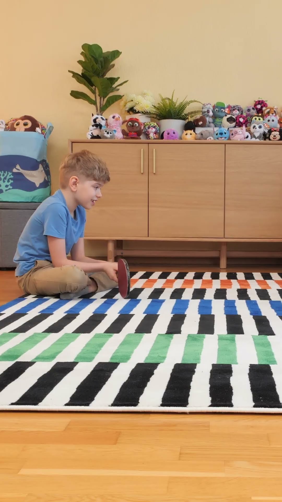 Keep it rolling stay on the rug! #ty #beaniebouncers