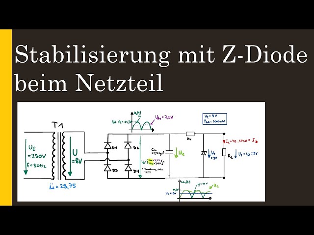 DIY AC DC Converter  Bridge rectifier B2U, E1U, smoothing capacitor and  practical example 