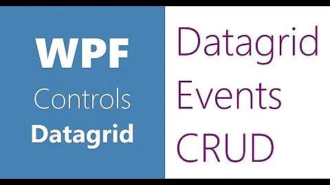 WPF Controls | 27-Datagrid | Events | Update Datagrid Rows| Part 8