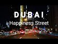 DUBAI Driving Along Happiness Street To The Dubai Mall
