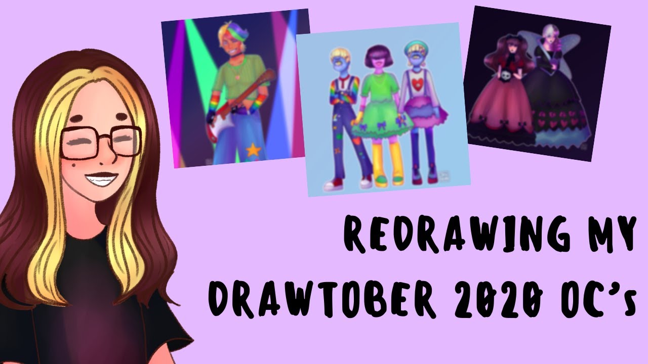 [ 2021 art ] Redrawing my Drawtober 2020 oc's - Speed Paint (repost) | Jesse Skai