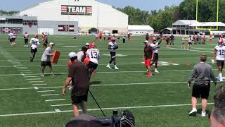 Browns receivers, including No. 13 Odell Beckham Jr., go through a drill on first day of camp.