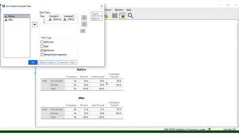 Performing a McNemar test in SPSS