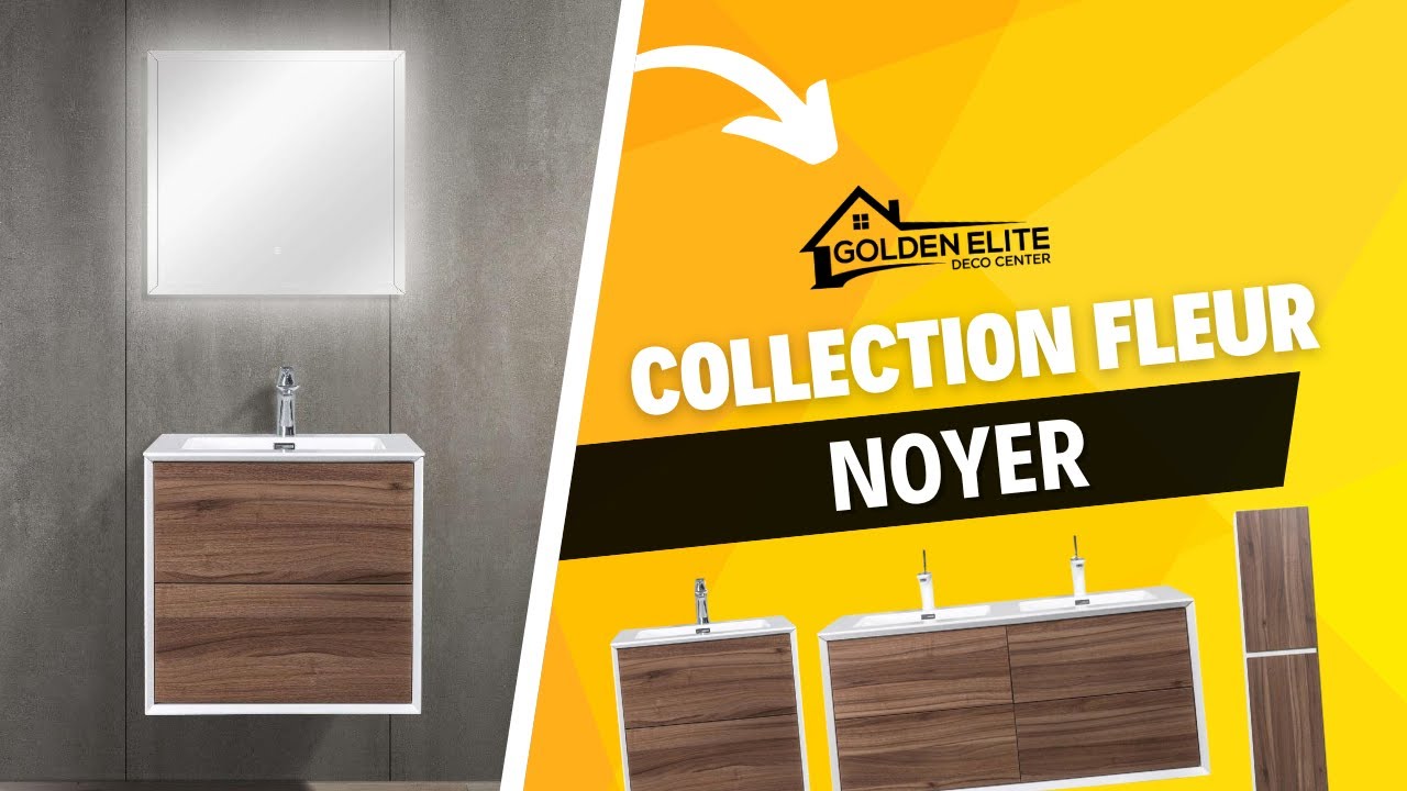 Découvrez la Collection Fleur en Blanc et Noyer : Le Choix Élégant pour Votre Salle de Bain