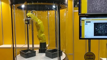 iREX 2019 - FANUC - LR Mate 200iD and 3DV/400 - AI Bin Picking System by Operator Pointing