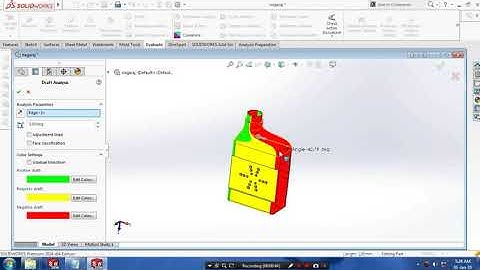 #Draft analysis in solidworks