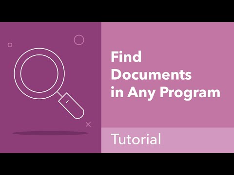 Finding Documents: With One Click From Any Program