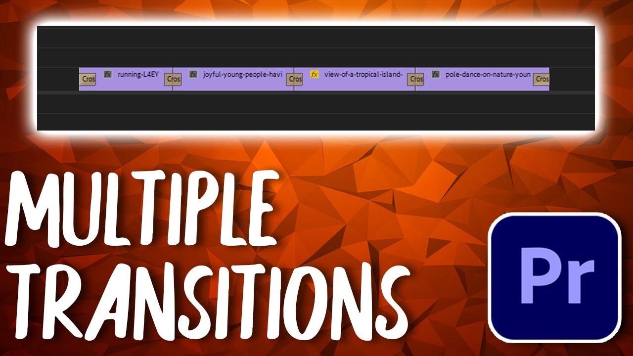 How to Add Transitions to Multiple Clips at Once in Premiere Pro - YouTube