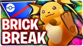 *BUFFED* BRICK BREAK RAICHU MAKES WILD CHARGE NUKE EVERYTHING IN THE GREAT LEAGUE | GO BATTLE LEAGUE