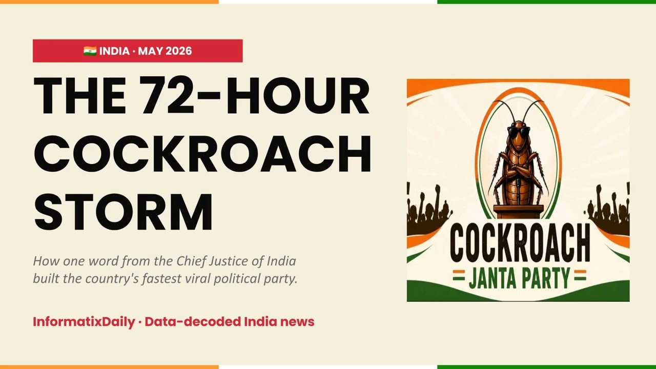 Cockroach Janta Party Explained | CJI Remark Backfired #cockroachjantaparty #cji #indiannews