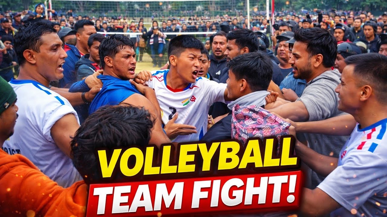 भारतमा नेपाली र धोतिहरु बिच हानाहान हेर्नुहिस भिडियो !!Nepal vs india volleyball game in delhi 