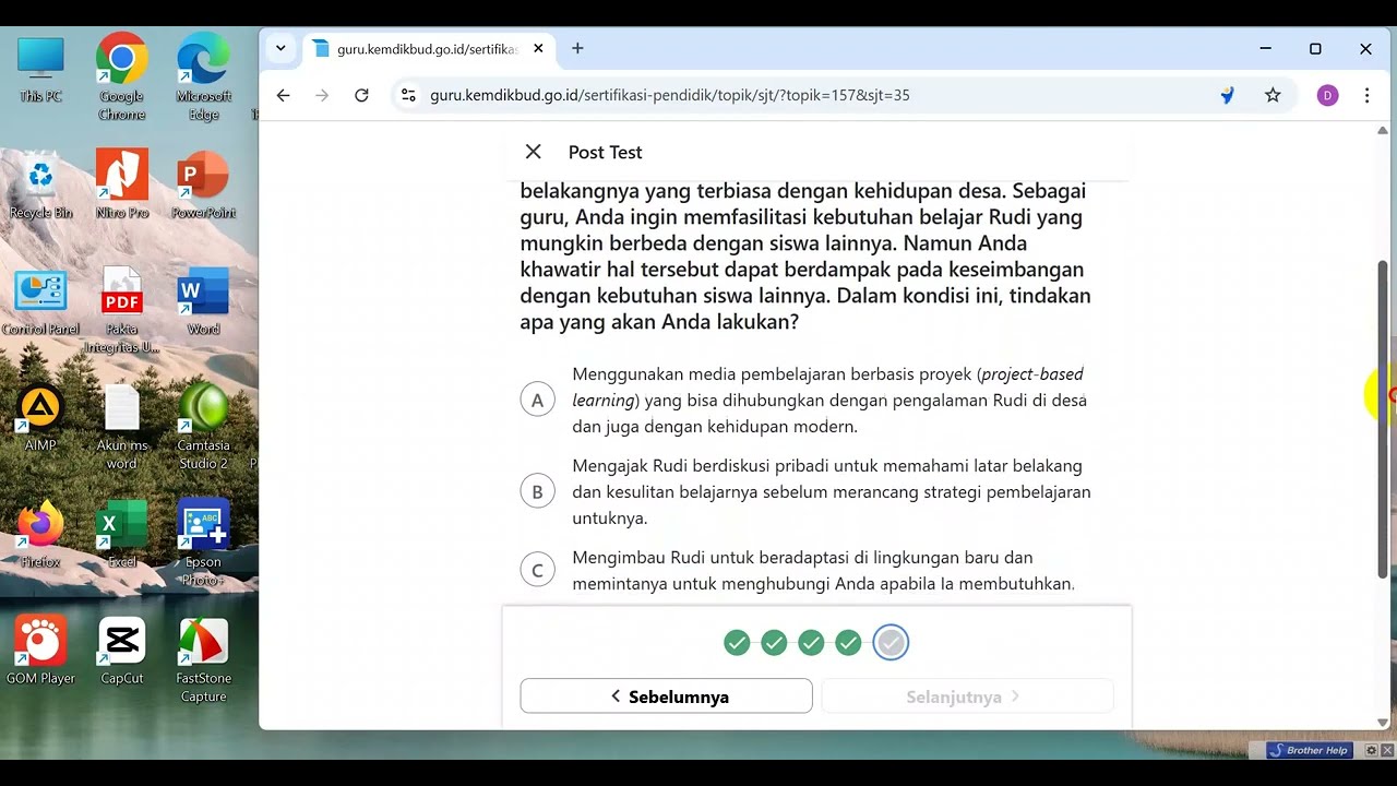 KUNCI JAWABAN Post-Test Modul 3 Filosofi Pendidikan dan Pendidikan Nilai - PPG Guru Tertentu 2025
