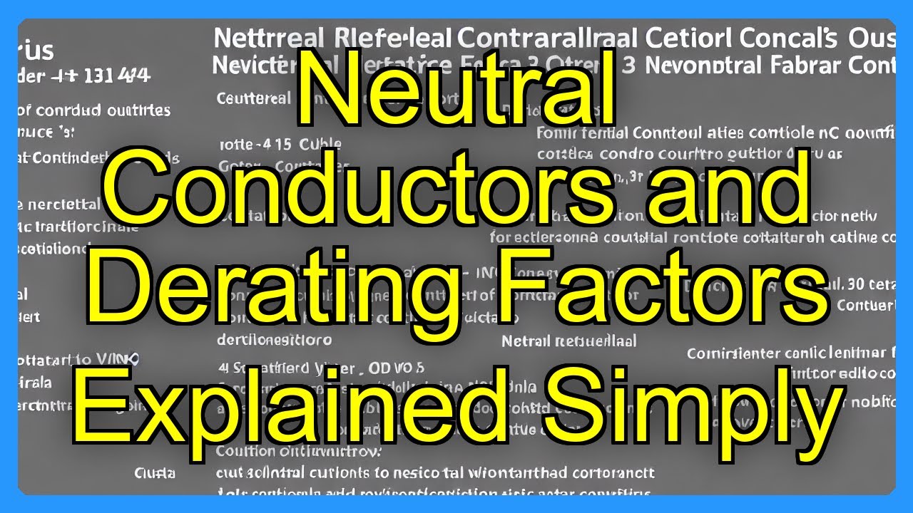 Neutral Conductors and Derating Factors Explained Simply - YouTube