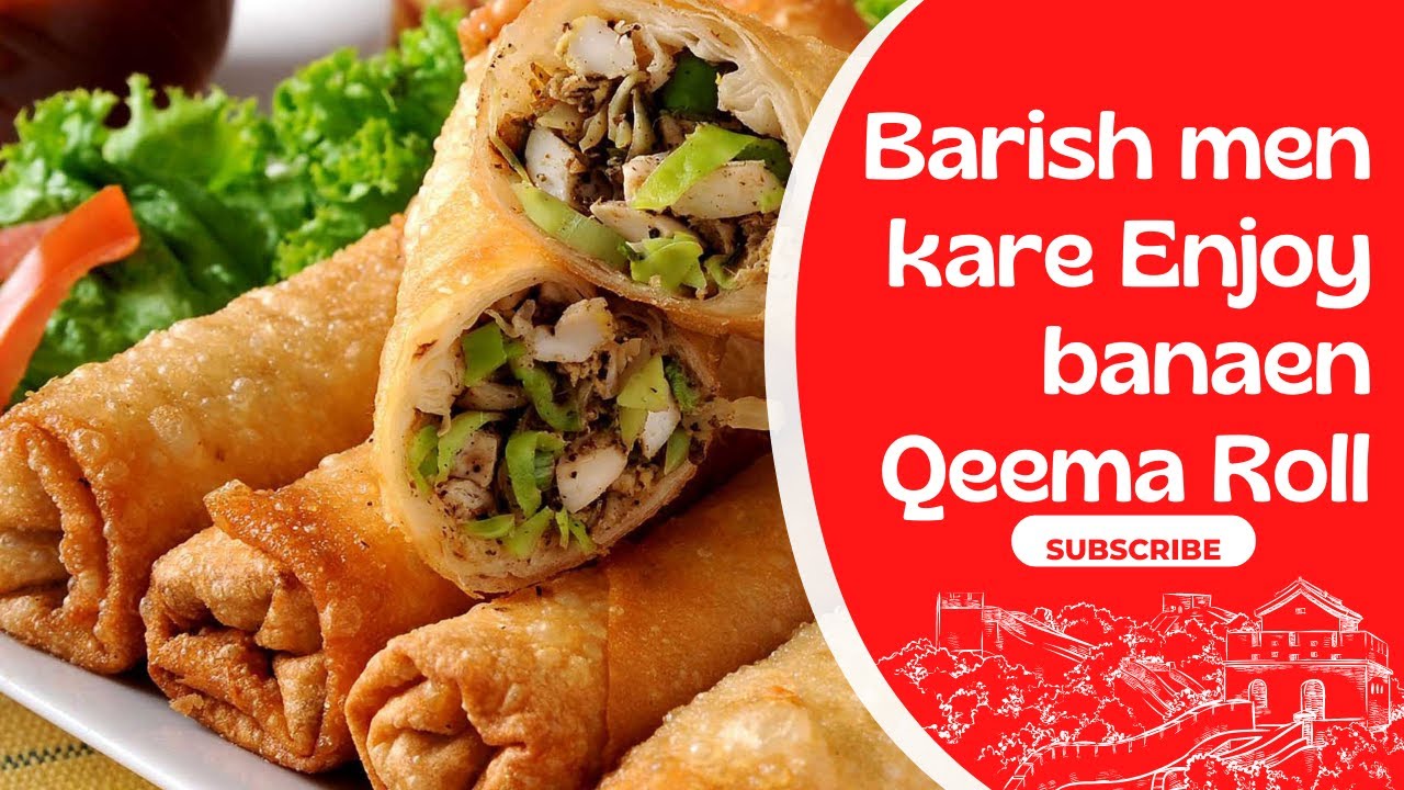 Qeema Rool Mazedaar Qeema Roll Recipe | spring roll recipe | Spice keema roll ...