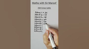 260 Times Table #easyhack #maths #viral #informative #shortvideo