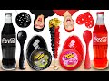 Red food vs black food challenge     asmr mukbang rainbow desserts hahado