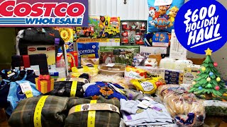 $600 Huge Holiday COSTCO haul!🎁 New finds, Christmas decor/gift ideas/ Family of 8/ bonus haul