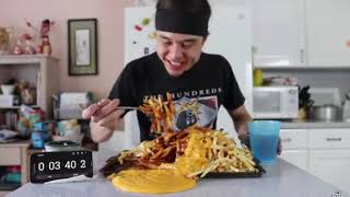 Epic chili cheese fries (10,120 Calories) reaction Watermelon😮😮