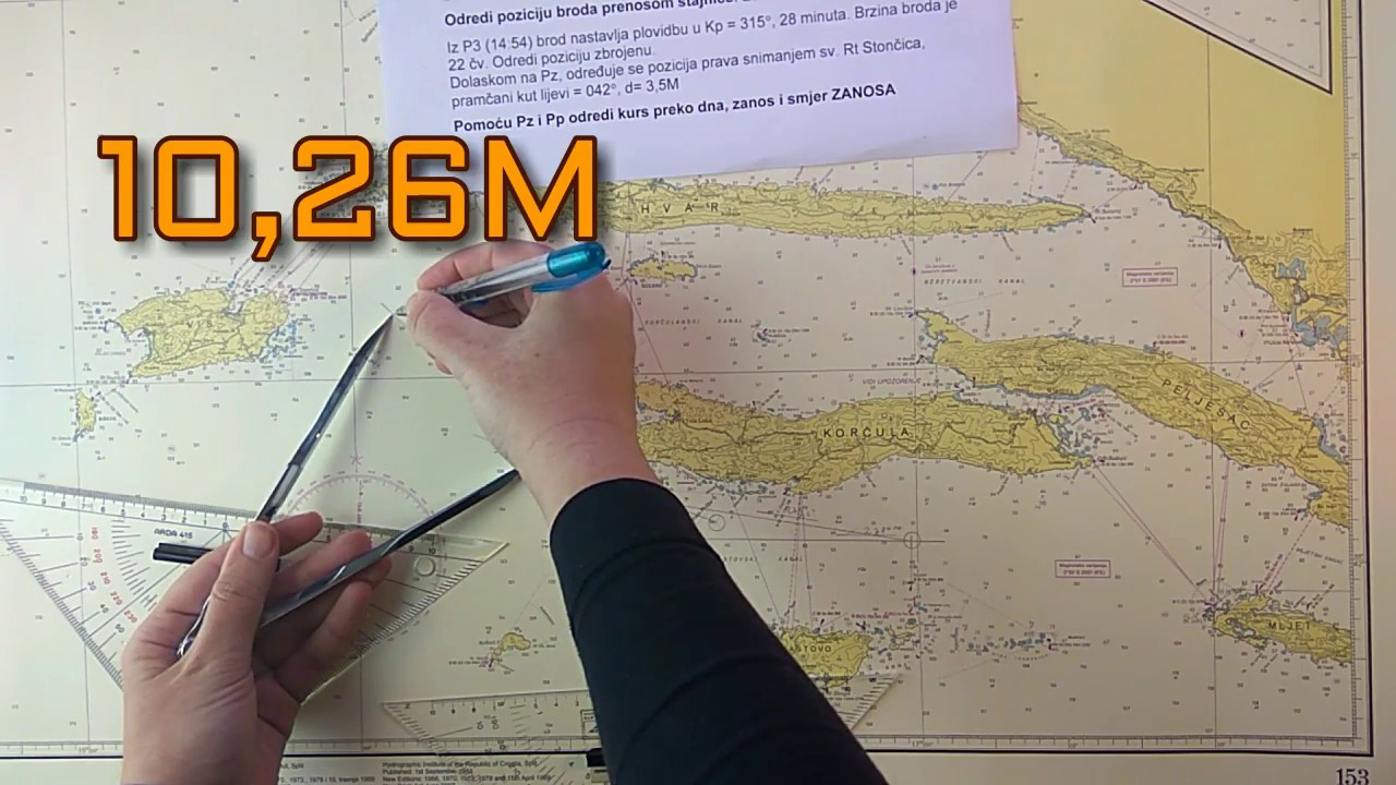 Rad na nautičkoj karti - vježba #2