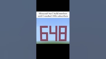 (648) Minecraft but I build numbers until I reached 100k subscribers #minecraft #minecraftshorts