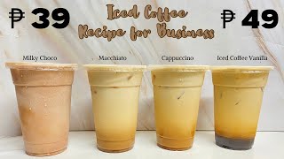 4 flavors Iced Coffee na keri ma benta ng 39 pesos lang! Mura na Masarap pa