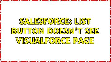 Salesforce: List button doesn