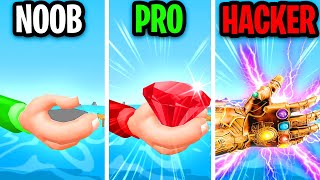 NOOB vs PRO vs HACKER In STONE SKIMMING! (MAX LEVEL?!)