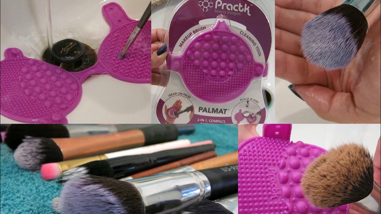 HOW TO CLEAN MAKEUP BRUSHES | USING PRACTK PALMAT & MY HAND | AFFORDABLE, QUICK & EASY |