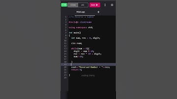 C++ Program to reverse a number #shortvideo